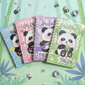Puffy Panda Spiral Notebook