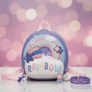 Dreamy Pastel Rainbow Hard-Shell Backpack