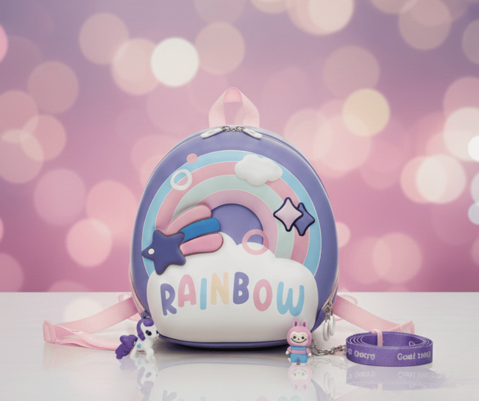 Dreamy Pastel Rainbow Hard-Shell Backpack