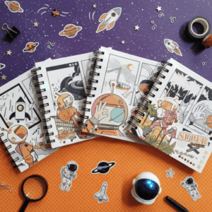 Cosmic Comic Spiral Notebook