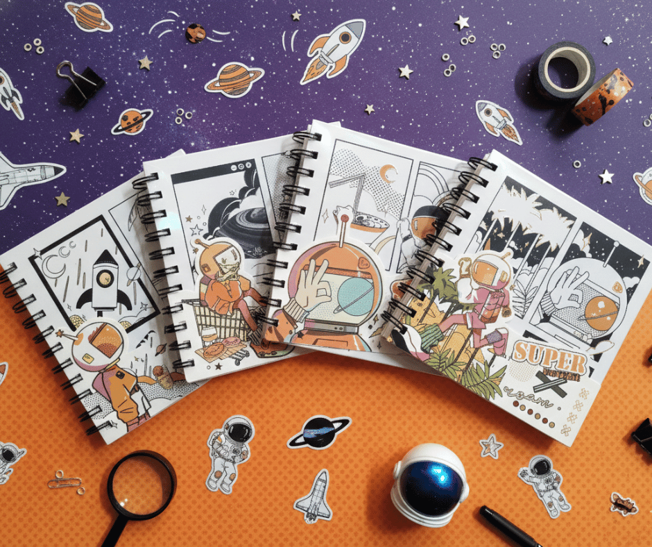 Cosmic Comic Spiral Notebook