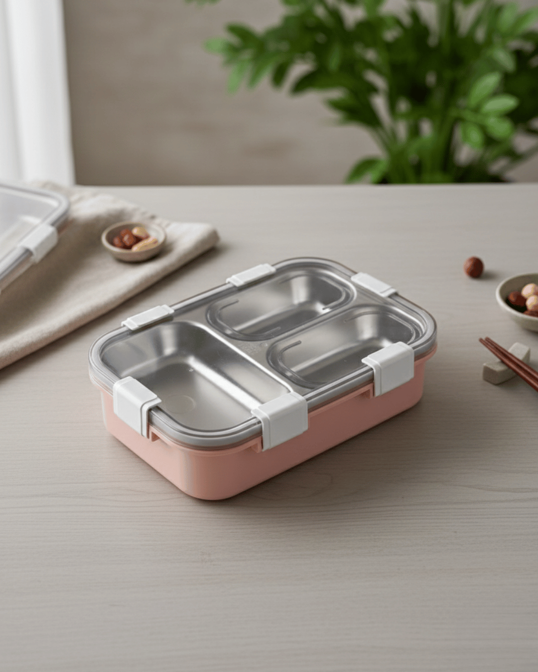 3Compartment Stainless Steel Tiffin Box - Image 2