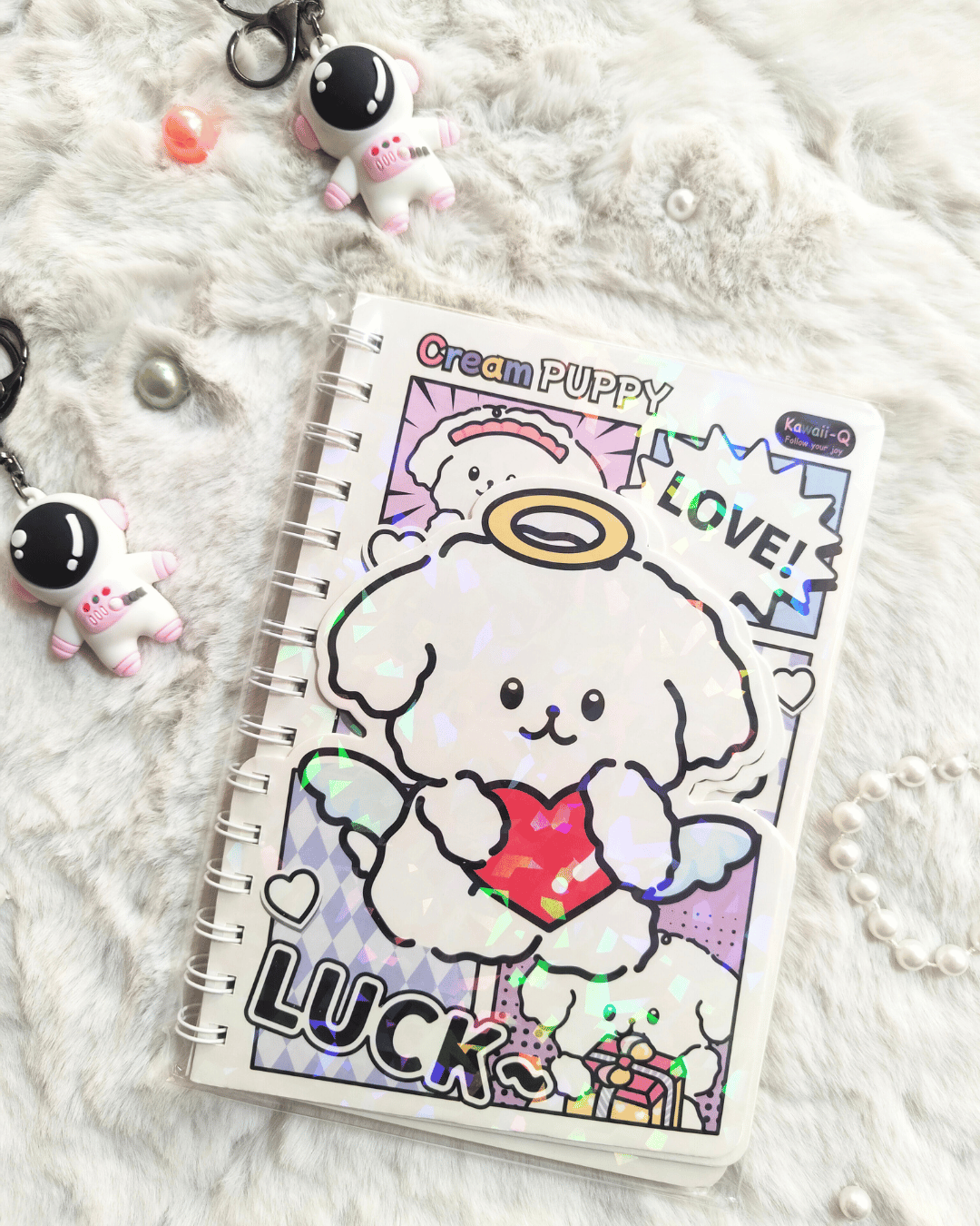 Dreamy Cream Puppy Spiral Notebook - Image 4