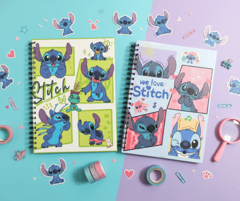 Stitch Character Collage Spiral Notebook