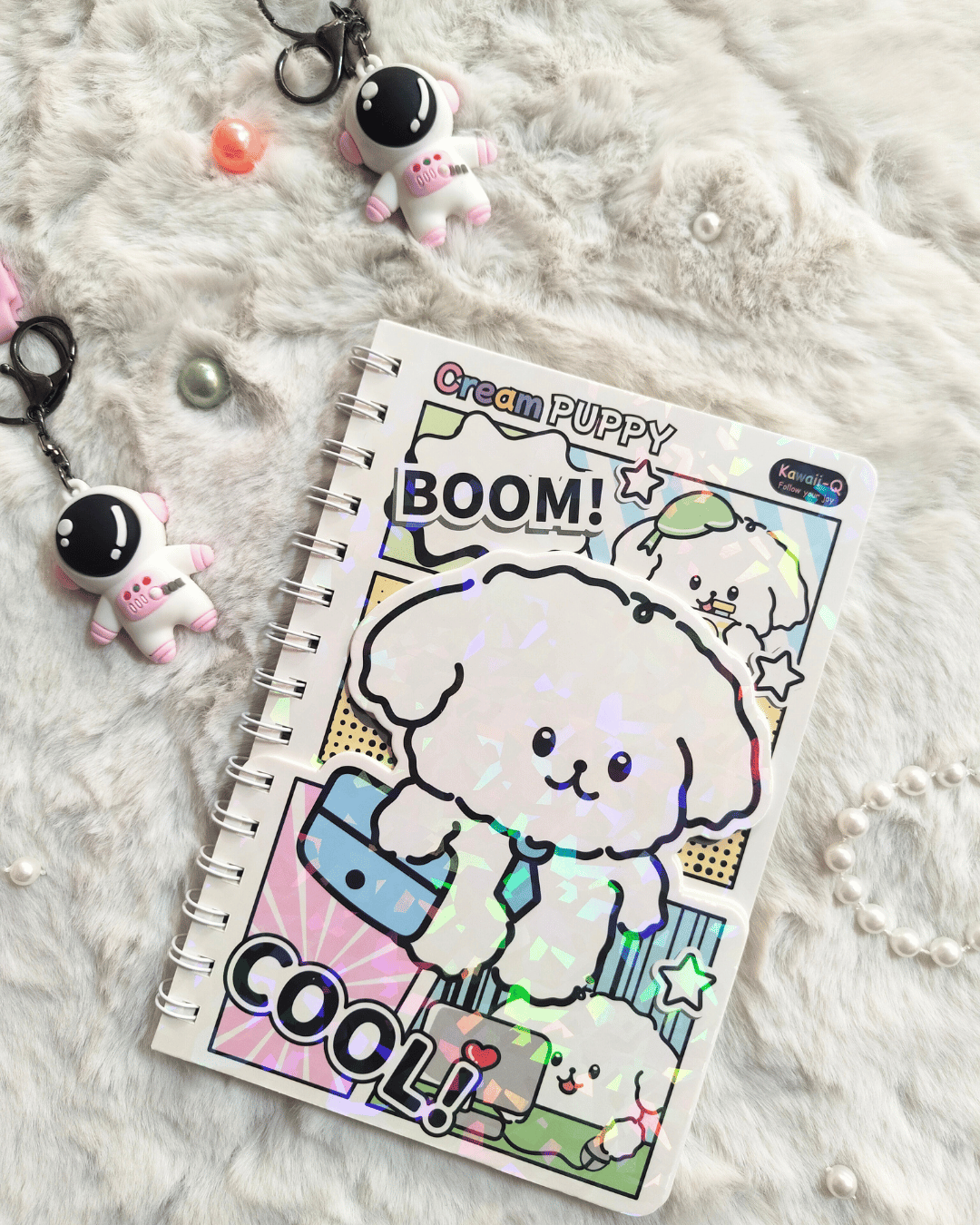 Dreamy Cream Puppy Spiral Notebook - Image 5