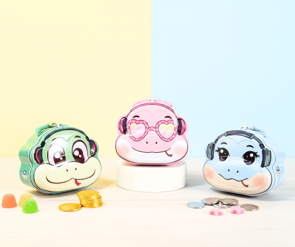 Kids Cartoon Face Metal Piggy Bank