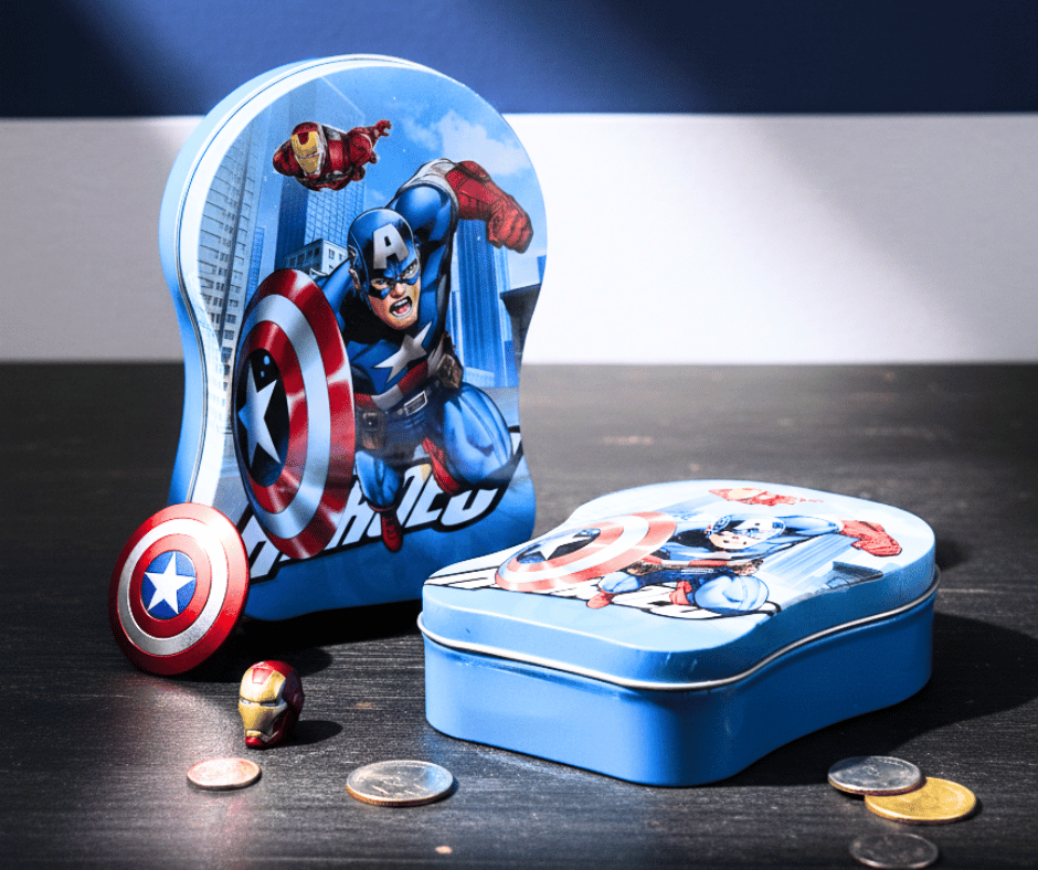 Superhero Metal Piggy Bank