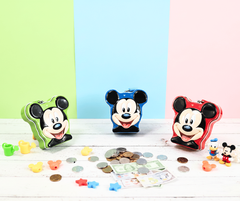 Mickey Mouse Shaped Metal Piggy Bank
