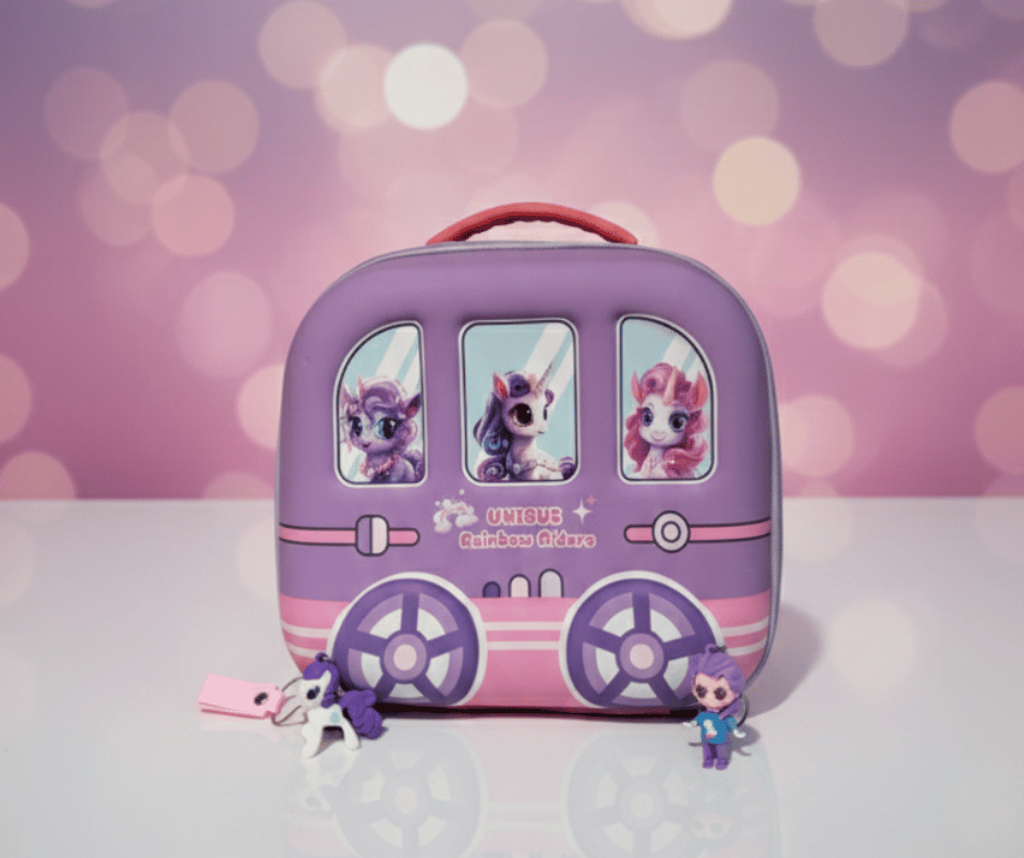 Rainbow Riders Unicorn Bus Kids Backpack