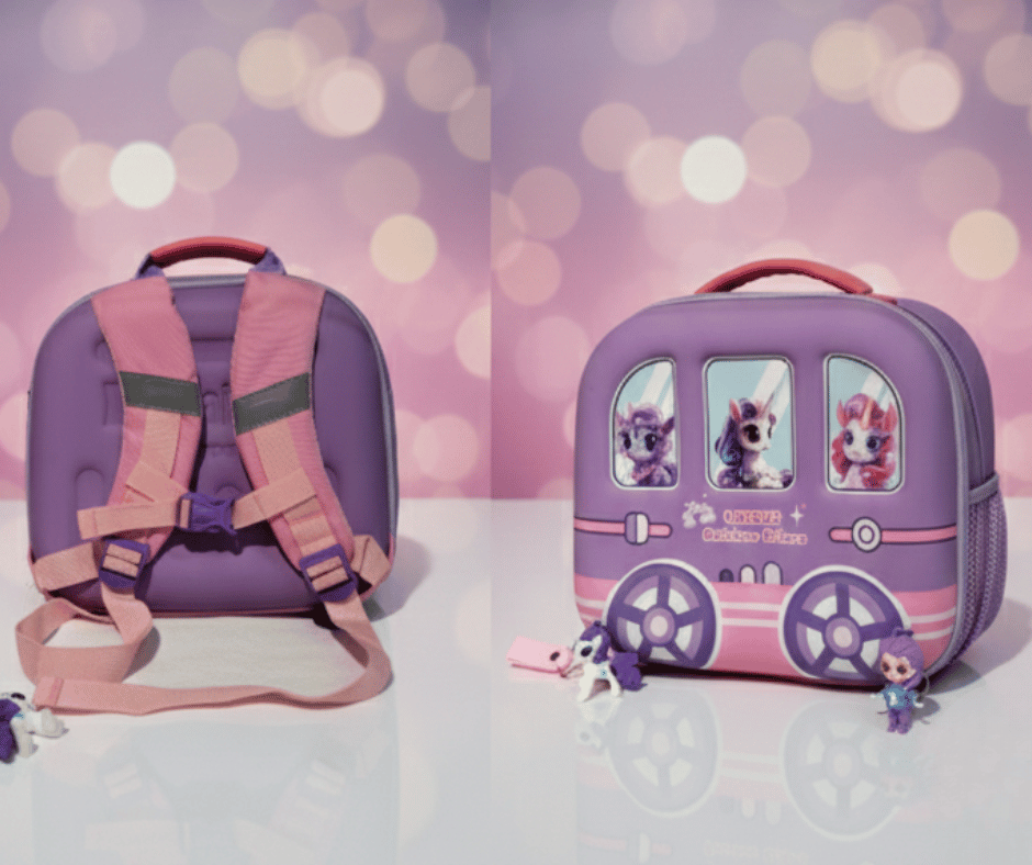 Rainbow Riders Unicorn Bus Kids Backpack - Image 2