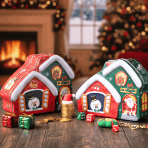 Cozy Christmas Cottage Piggy Banks