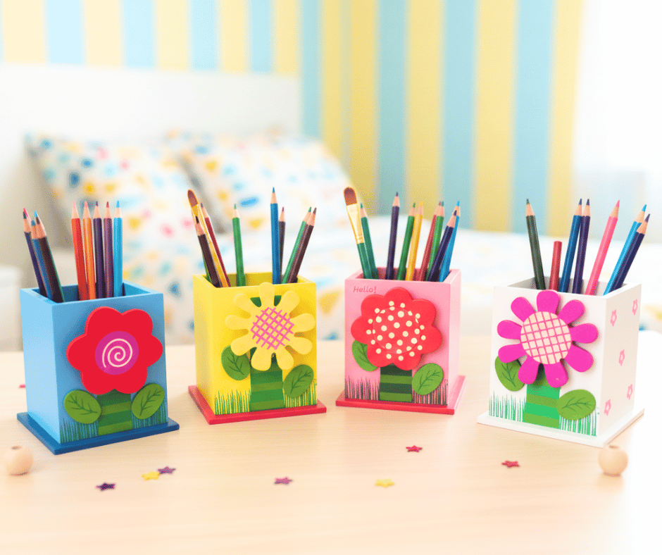 Flower printed Pen stands