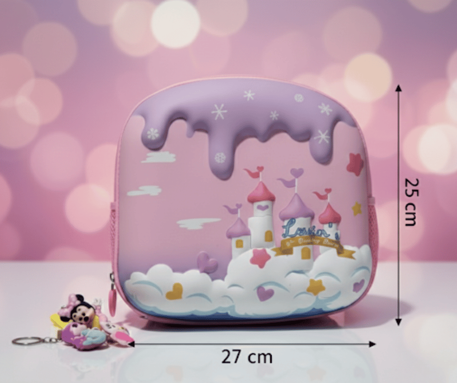 Winter Castle Fantasy Kids Backpack - Image 3