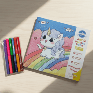 Cute unicorn-themed art book 