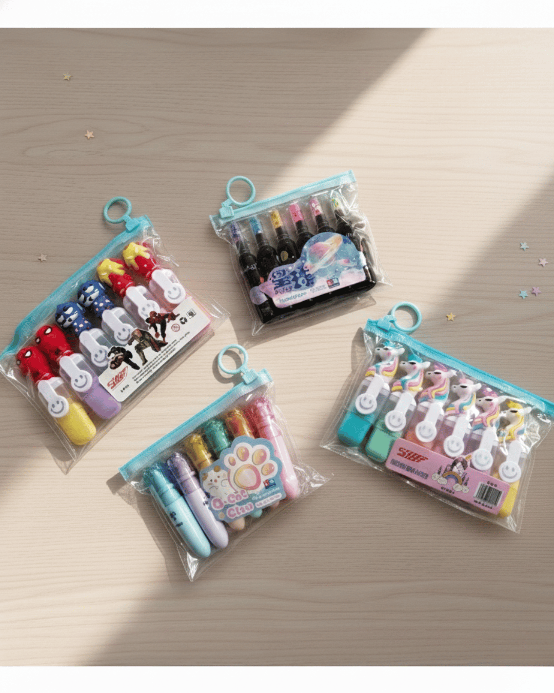 Themed Highlighter Pouches