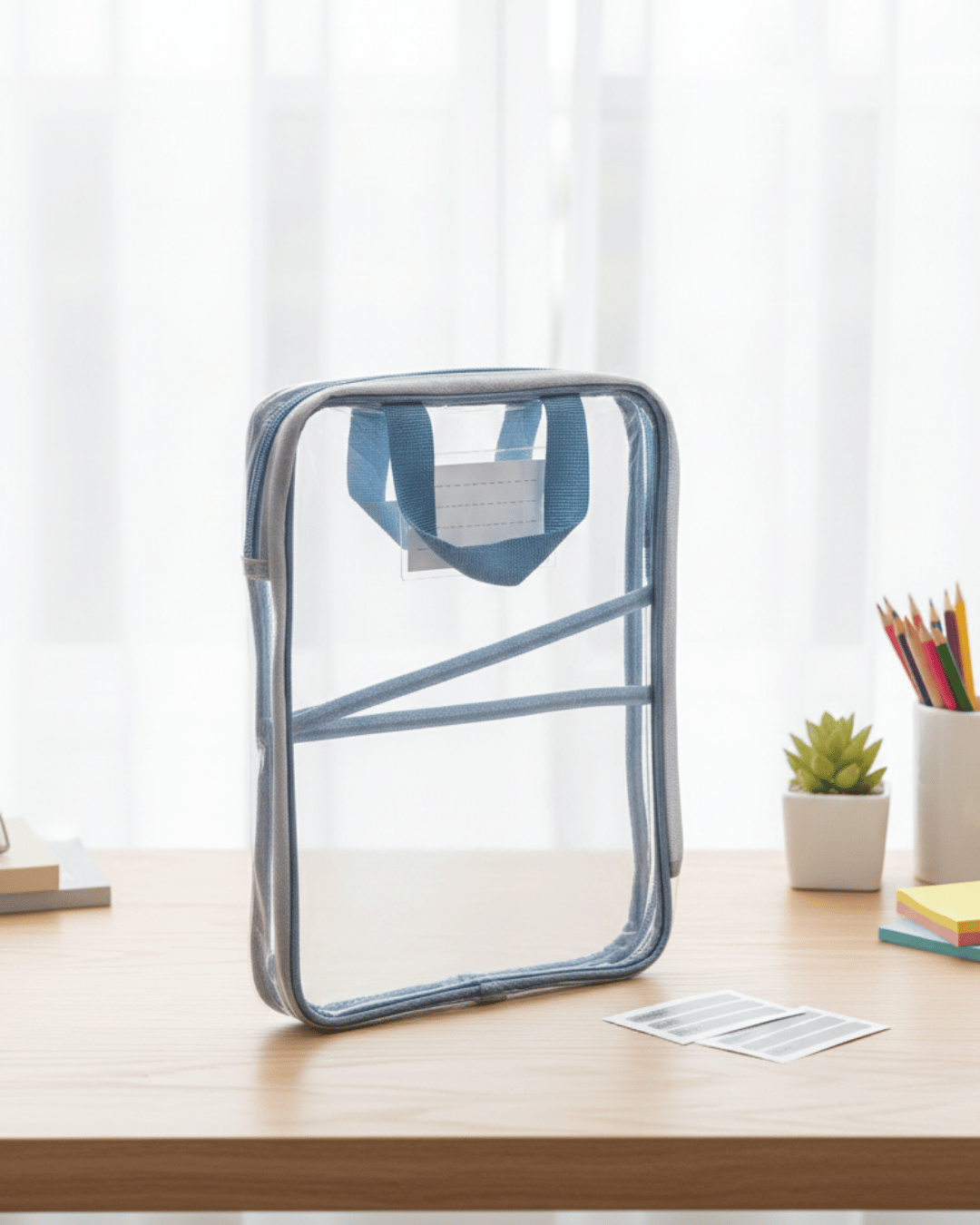 Transparent Label File Bag