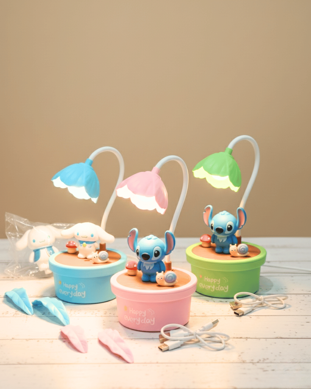 Happy Every Day Flower Lamp