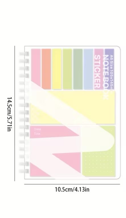 A6 Spiral Notebook & Sticky Note Set - Image 3